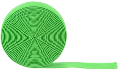 QUARKZMAN 5 Stück Gummiband 25mm Breite Gummibänder Nähen 5 Meter Lang, Hosengummi Elastisches Band Flachgestricktes Rubber Gummilitze für DIY-Projekte Kunsthandwerk Stoffe, Neon Grün