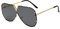 UniPrime Sonnenbrille Sonnenbrille Männliche Mode Sonnenbrille Oversize Goggle Weiblicher Stil Uv400, C2 Gold-Schwarz, Come l'immagine