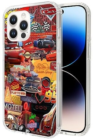 EWINRU Phone Case Lightning Compatible for Phone 14 15 13 12 11 McQueen Pro Max Se 2020 Xr Xs/X 6/7/8/6s Mini Case Clear
