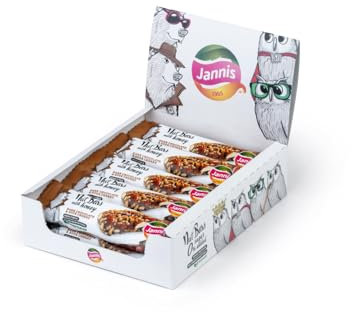 Jannis High Protein/High Fiber Nut Bars - 10 Bars (One Size, Dark Chocolate & Sour Cherry 30g)