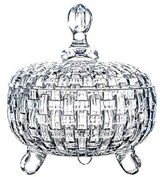 KUOHU Sucrier avec couvercle, sucrier sucrier avec couvercle anti-poussière en verre cristal sucrier cube de café sucrier ménage bonbons fruits secs pot transparent pot de bonbons