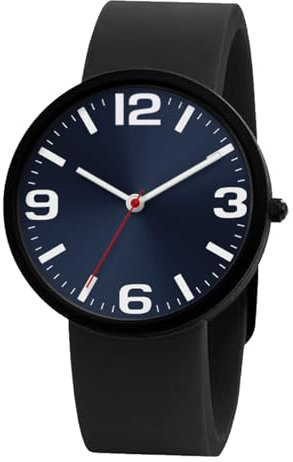 NUOVO Uhren Unisex Uhr Easy Lesen Uhr mit Großen Zahlen Casual Analog Quarz Wasserdicht Sport Digital Herrenuhren Damenuhren Blau Zifferblatt Silikonband Damenuhr