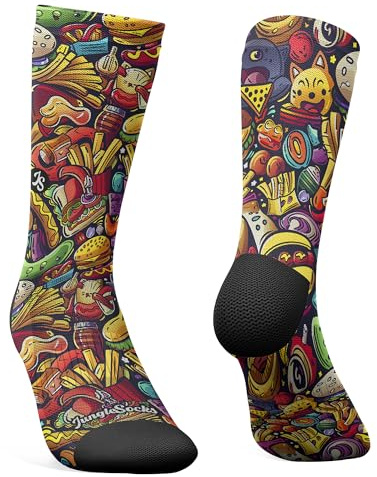 Jungle Socks Calcetines Deportivos Hombre Mujer Gimnasio Running Ciclismo | Sin Costuras | Transpirables | Antideslizantes | Cómodos | Resistentes | Diseñado en Europa