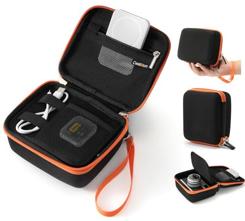 Cwatcun Camera Carrying Case for Digital Camera, Small Camera Pouch for Travel Cameras, Waterproof Shockproof Case(Black)