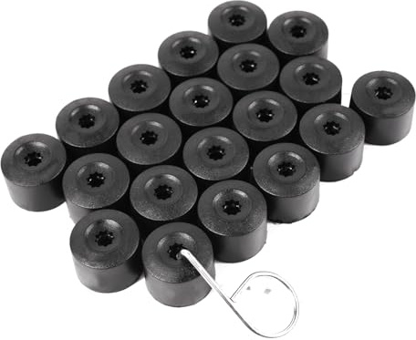 runmade Lug Nut Caps 1K0601173 for VW Jetta Golf Beetle Passat 1999-2015 | OEM Fit 1K0601173, 17mm & 21mm, Durable ABS, Easy Install, 20-Pack