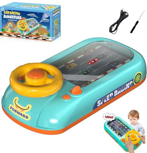 Racing Adventure Car Steering Wheel,Steer Joy Driving,2025 New Driving Steering Wheel Toy,Interactive Steering Wheel for Kids,Kids Steering Wheel Toy w/Musical,Race Car Steering Wheel Toy
