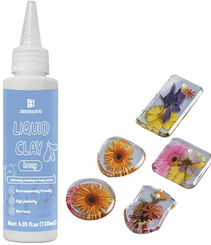 DINGSEN Liquid Polymer Clay 4oz.,Translucent Liquid Clay for Oven-Bake Clay,Creative Sculpey Bake Clay for DIY Enthusiasts, Education and Crafting,Easy to Shape & Multi-Mold Compatible