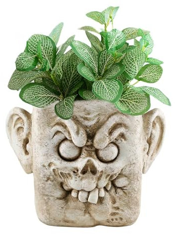 Maceta de Halloween, Maceta de Halloween | Macetero de Flores de Vampiro/ - Maceta con Cara de Terror de Halloween para decoración Interior y Exterior de Halloween