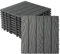 Bonnlo 27 Pcs Interlocking Decking Tiles, Plastic Decking Boards, Weather Resistant Outdoor Flooring, Decorate Garden Balcony, No Install, Grey, 30×30cm