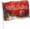 Bandera de Navidad Feliz navidad Santa Claus Bander Banner Banner de decoración de Bandera