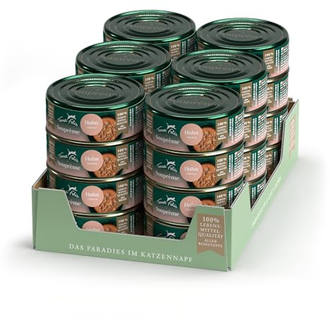 Terra Felis Huhn, Souprème Suppe für Katzen, 24x70g