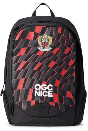 Kappa Abeck 3 OGC Nice, Zaino Unisex-Adulto, Black/Red (Nero, Rosso), Talla única