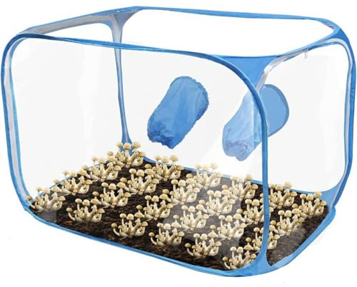 Vistnale Still Air Box, 36 x 23 x 23 Zoll, transparentes Pilz-Zelt, PVC-Zelt, Faltbare, tragbare Pilz-Zuchtbox für Sporen, Gartenbaubedarf, vertikale Pflanzgefäße