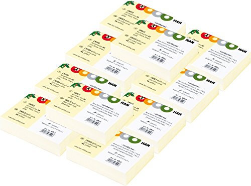 Karteikarten für CROCO DIN A8, gelb 500 Stück liniert, 190 g/m² (1000 Stück)