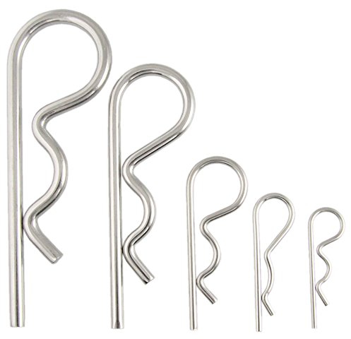 Federstecker Einfach D= 3 x 70mm - (5 Stück) - Stecker / Splint - aus Edelstahl A4