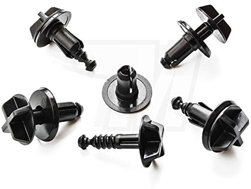 MYBA-S 10x Schwarze Kunststoff Kühlergrill Clips | Ford | W716510-S300