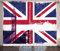 ABAKUHAUS Union Jack Rustikaler Gardine, Land Kultur Alt, Schlafzimmer Kräuselband Vorhang mit Schlaufen und Haken, 280 x 225 cm, Mehrfarbig