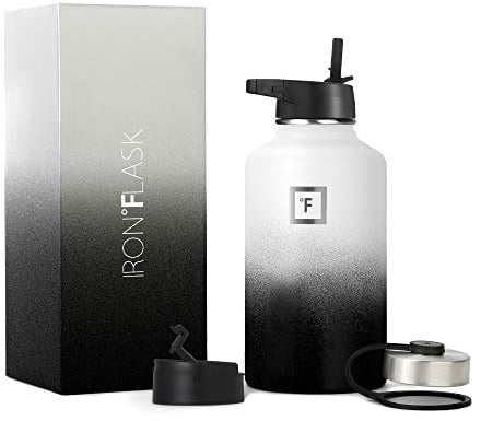 Insulated Water Bottle with Straw - 650/950/1200/1800 ml - Leakproof Double-Walled Stainless Steel Metal Drink Flask BPA-Free - Sports Travel Gym Camping Hiking Kids