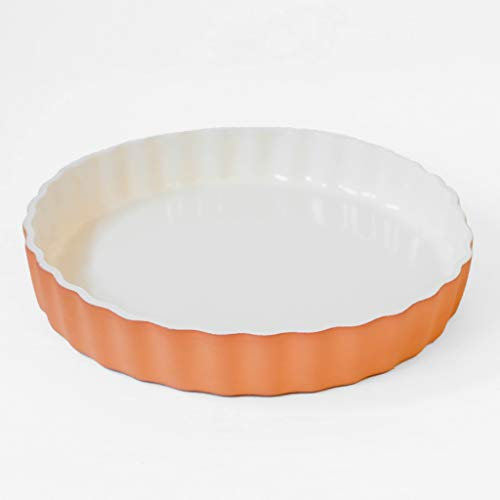 TarteformTerraStone 30 x 5,5 cm mit weißer Innenglasur