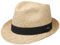 Lipodo Chapeau en Paille Mantigo Trilby Femme/Homme - Made in Italy de Soleil d'été Plage avec Ruban Gros Grain Été Printemps-été - S (54-55 cm) Nature