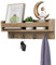 Halcent Patères Portemanteaux Porte Manteau Murale Etagere Rangement, Bois Courrier Porte Clés Mural Hanging Manteau Chapeau Vêtements Sacs