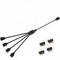 NMD&LR Computer Motherboard Extension Cable, RGB Interface Extension Cable, 12V RGB 4-PIN / 5V ARGB 3-PIN 1-4/1-5 Connector Hub (12V-4PIN-1TO4)