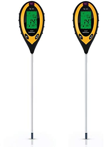 X4-LIFE 4in1 Bodenmessgerät 2er Set für pH Wert, Feuchtigkeit, Licht und Temperatur - Für Zimmerpflanzen und Garten