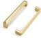 goldenwarm 10pack Gold Handles for Drawer 128mm Hole Center Gold Cupboard Handles Solid Zinc Alloy