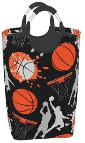 Gbuzozie Sport-Basketball-Wäschekorb, Aufbewahrungskorb, Spielzeug, Kleidung, Organizer für Zuhause, Badezimmer, Schlafzimmer, Wohnheim, Kinderzimmer, 52 l
