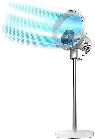 Cecotec Ventilator und Luftreiniger ohne Flügel TotalPure 2in1 MoonStyle, 35W, DC Motor, Bladeless-Technologie, Oszillation von 30-60-90-120º, WLAN-Steuerung, Touch, Fernbedienung, Timer