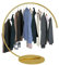 ZICHOUYING kleiderständer Gold Metall, Runder stabil Schwerlast kleiderstange Stand Clothes Rack Coat Rack für Boutiquen, Einzelhandel und Geschäfte