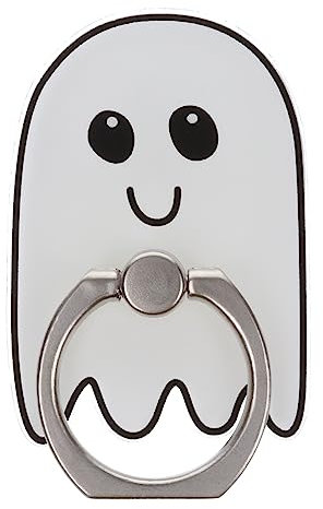 Ghost Cute smiley Phone Ring Holder Grip Finger 360 Mount Stand Mobile Universal Loop for All Smartphones