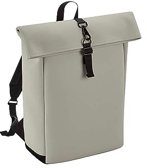 BagBase Matte PU Roll-Top Backpack Clay 28 x 43 x 13 cm (BG335)