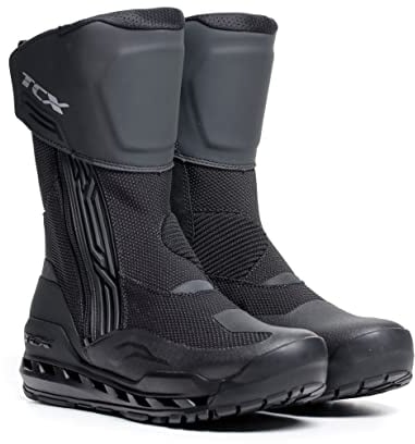 TCX Herren Clima 2 Surround Gore-TEX Motorrad-Touring-Stiefel, Black Dark Grey, 44 EU