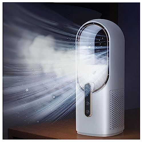 VVLXRIC Ventilador Sobremesa Sin Hojas, Usb Recargable, Con Humidificador Ventilador Torre Silencioso Experiencia CóModa Ventilador Torre, Para El Hogar Y La Oficina