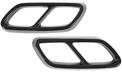 Akozon Auspuffblende, C Klasse W206, Heckauspuff-Endrohr-Abdeckungsblende für C-Klasse W206 ab 2021 (Glänzend schwarz)