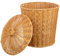 Didiseaon Storage Basket with Lid Clothes Basket Wicker Waste Bin Small Holder White Laundry Basket Wicker Trash Can White Wicker Baskets Wicker Planter Basket Pp Willow