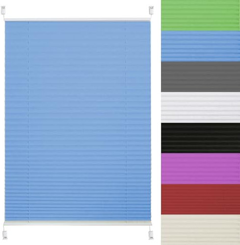 Estores para Ventanas Enrollables 45 x 180 cm Resistente Los Rayos UV Persiana de Aluminio Decoración De Muebles del Hogar para Salón, Cocina, Azul