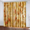 Skcess Vorhang mit Ösen, Gardine Blickdicht Gelbgrün Traubenpergola Vorhang Polyester Gardinen 2er Set 137x274cm(WxH)