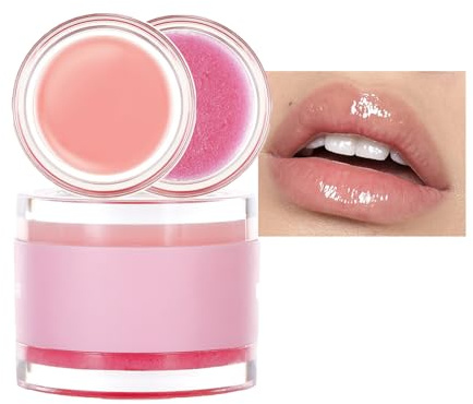 Lip Sleeping Mask Lip Mask Lip Scrub, Moisturizing Strawberry Lip Sleeping Masks Skincare Lip Oils, Sleeping Lip Mask Overnight Hydrating Lip Balm Lip Care for Dry Chapped Peeling Cracked Lips
