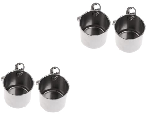 Angoily 4stücke Futter Und Wassernapf Für Vögel Große Tragbare Futterstation Für Papageien Und Kleine Vögel Einfach Zu Reinigen Und Langlebig Für Vogelkäfige