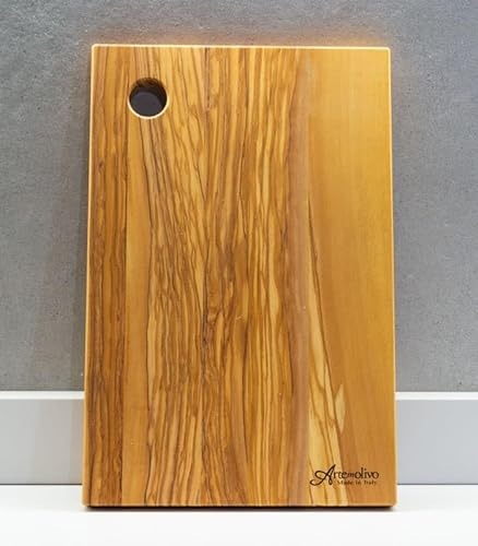 Generico Tagliere rettangolare 30x20cm in legno di Olivo 100% italiano. Adatto per cene o apertivi con amici, ristoranti, hotel. Cucina in Olivo Made in Italy.