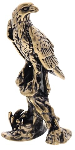 WOONEKY Adler Messing Ornament Adler Statue Messing Adler Schreibtisch Dekoration Aus Messing Tischdekoration Adler Skulptur Adler Vintage Stil Adler Desktop Statue