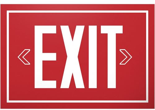 DankeDir! EXIT Schild Ausagang - 30x20 cm - Türschild aus Kunststoff - Hinweisschild für Tür und Notausgang - Wetterfest und langlebig