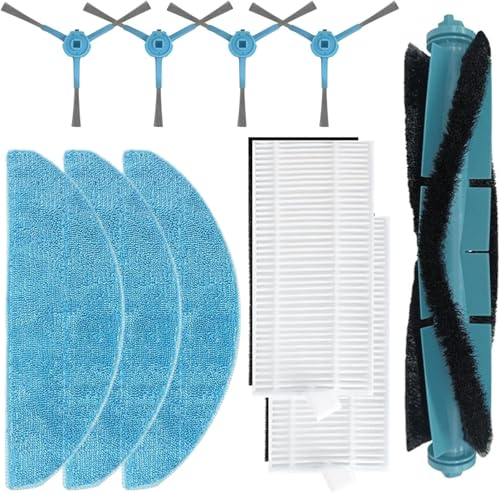 YUETTYY 10 piezas de cepillo principal lateral cepillo trapeador kit de filtro para Cecotec para Conga 7490/8290 para X-Treme Robot Aspirador Accesorios de repuesto
