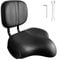 RainFlowwer Bike Seat With Backrest, Oversized Comfortable Ergonomic Design Bicycle Saddle for Men and Women Adjustable Height Bike Saddle for Tricycle Mountain Commuter Electric Bike Motorcycle