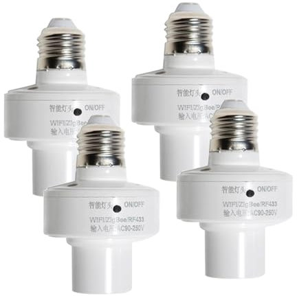 Splenssy Presa Luce Intelligente Adattatore Lampadina Wifi Compatibile Con Varie Lampadine E27 Funzionamento Tramite App Controllo Vocale Domestico Intelligente Facile Da Installare