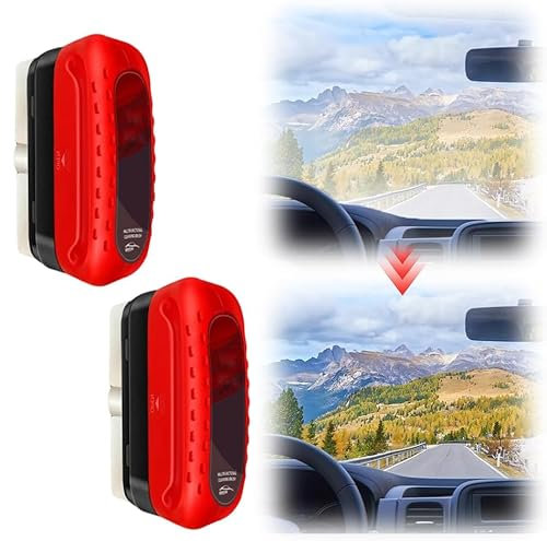 2024 Nouvelle Mise à Niveau du RevêTement De Pare - Brise, De La Plaque De Nettoyage du Verre, De La Plaque De Nettoyage du Pare - Brise pour Plus De Clarté Et De Visibilité (Rouge, 2)