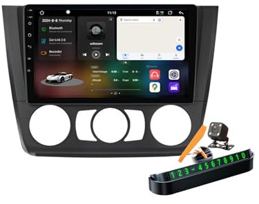 YLOXFW B,Y100S, Autoradio Android 14.0 Navi 2 DIN Stereo für B-MW 1 Series E88 E82 E81 E87 2004-2014 Sat GPS Navigation 9 Zoll Cartablet DVD Multimedia mit Carplay 4G 5G WiFi DSP SWC