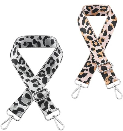 2 Stück Schultertaschengurte Mit Leopardenmuster, Breite Schultergurte Für Taschen, Ersatz Für Taschenschultergurte, Verstellbare Schultergurte Für Taschen, Taschenzubehör